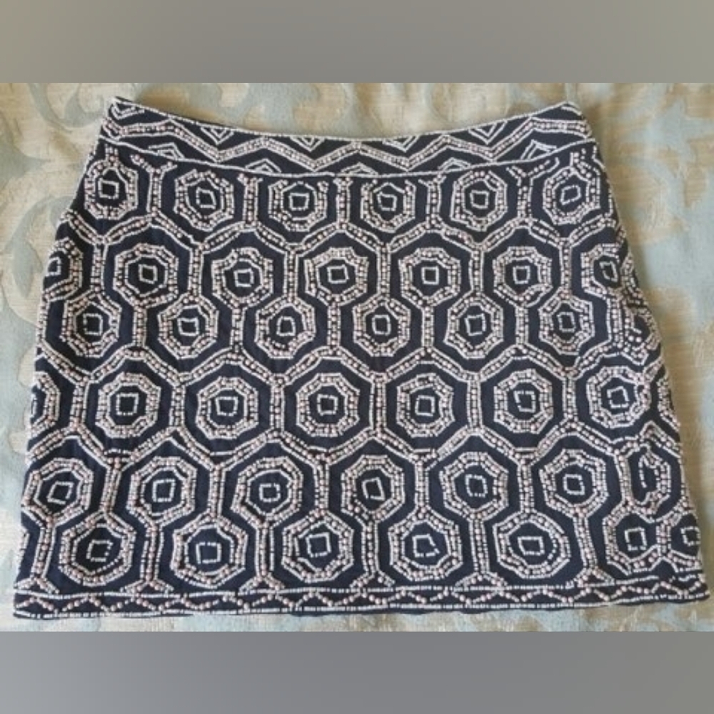 Geometric Patterned Beaded Skirt - image 3